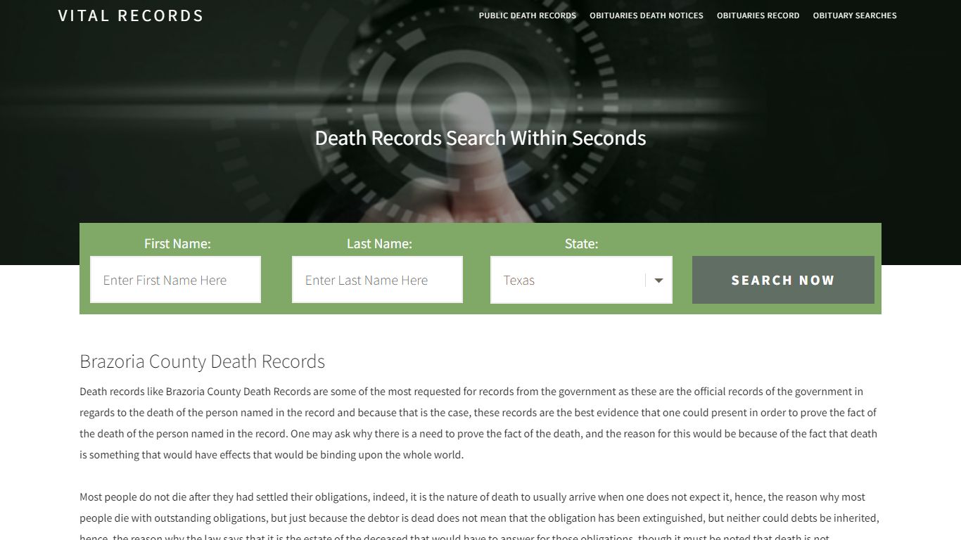 Brazoria County Death Records | Enter Name and Search|14 ...